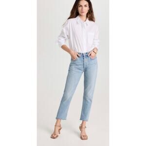 AGOLDE Riley High Rise Straight Crop Jeans